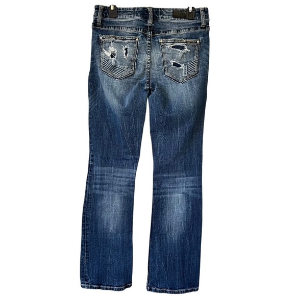 Daytrip Women's Jeans Virgo Bootcut Mid-Rise Distressed Pockets 28R - Picture 4 of 5